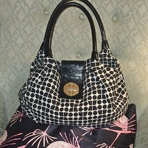 Kate Spade Black and White Geo Dot Handbag/pocketbook